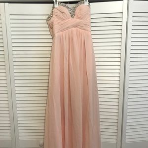 Prom dress strapless light pink